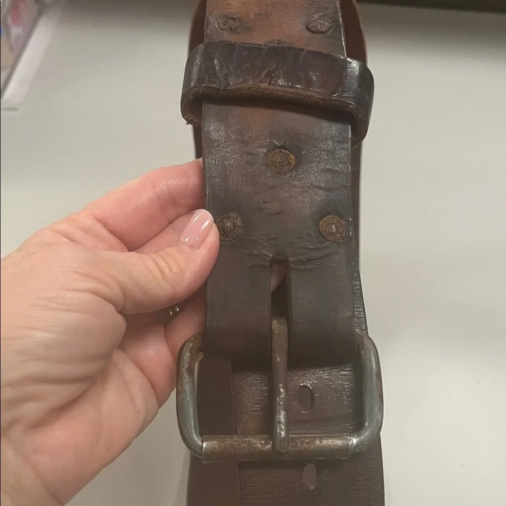 Classic Brown Leather Belt / Workout or weight belt